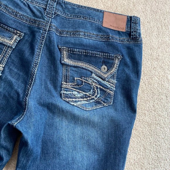Maurices Juniors 15 / 16 Reg Denim Boot Bootcut Jeans Actual W 36.5 x I 31 3/4 - Picture 9 of 12